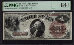 Legal Tender 28 1880 $1 typenote Front