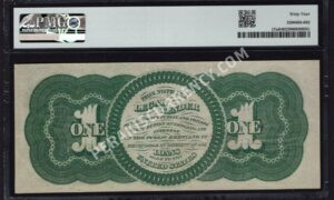 Legal Tender 17a 1862 $1 typenote Back