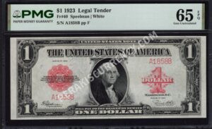 Legal Tender 40 1923 $1 typenote Front