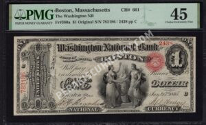 380a Boston, Massachusetts $1 1865 Nationals Front