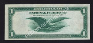 FRBN 720 1918 $1 typenote Back