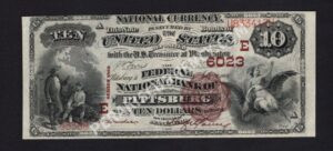 490 Pittsburg, Pennsylvania $10 1882BB Nationals Front