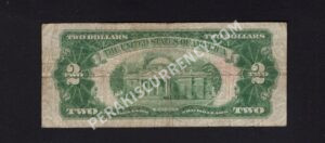 FR 1503 1928B $2 Legal Tender Notes Back