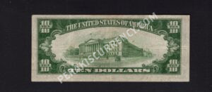FR 2309 1934A $10 North Africa Back