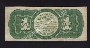 Legal Tender 17A  1862 $1 typenote Back