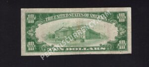 1801-1 Port Royal, Pennsylvania $10 1929 Nationals Back