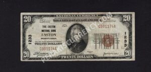 1802-1 Easton, Pennsylvania $20 1929 Nationals Front