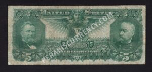 Silver Cert. 268 1896 $5 typenote Back