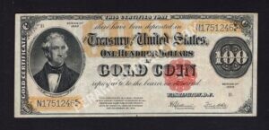 Gold Certificates 1215 1922 $100 typenote Front