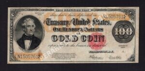 Gold Certificates 1215 1922 $100 typenote Front