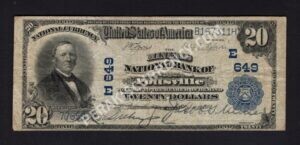 650 Pottsville, Pennsylvania $20 1902 Nationals Front