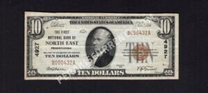 1801-1 North East, Pennsylvania $10 1929 Nationals Front