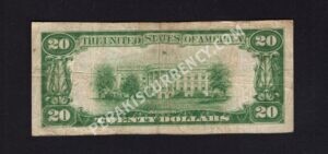 1802-1 Ashley, Pennsylvania $20 1929 Nationals Back